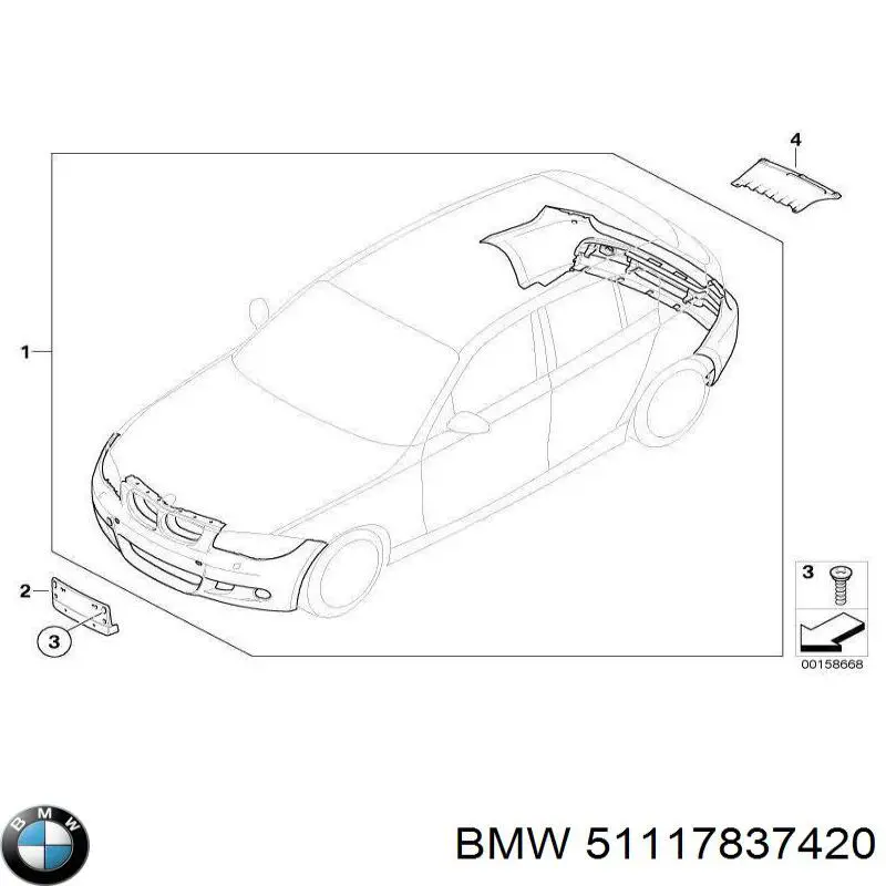 Comprar 51117837420 BMW Defensa delantera