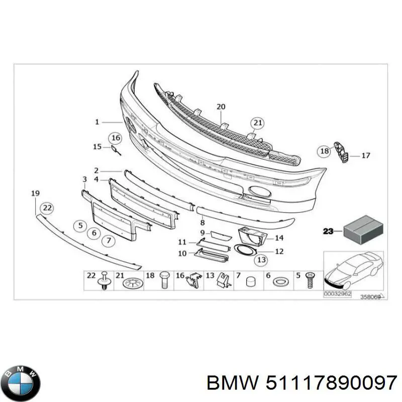  BMW 51117890097 precio, desde 21,34 EUR