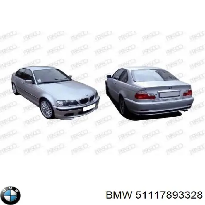 Comprar 51117893328 BMW Defensa delantera