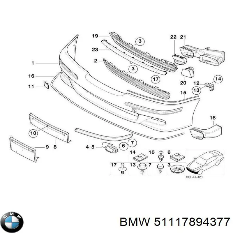 51117894377 BMW paragolpes delantero