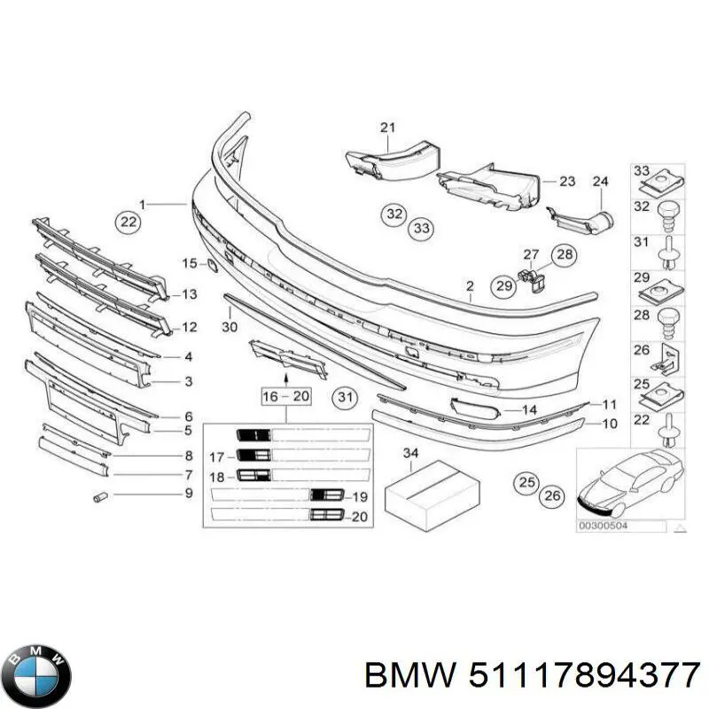 Comprar 51117894377 BMW Defensa delantera