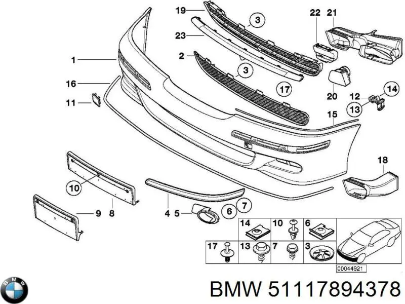 Comprar 51117894378 BMW Defensa delantera