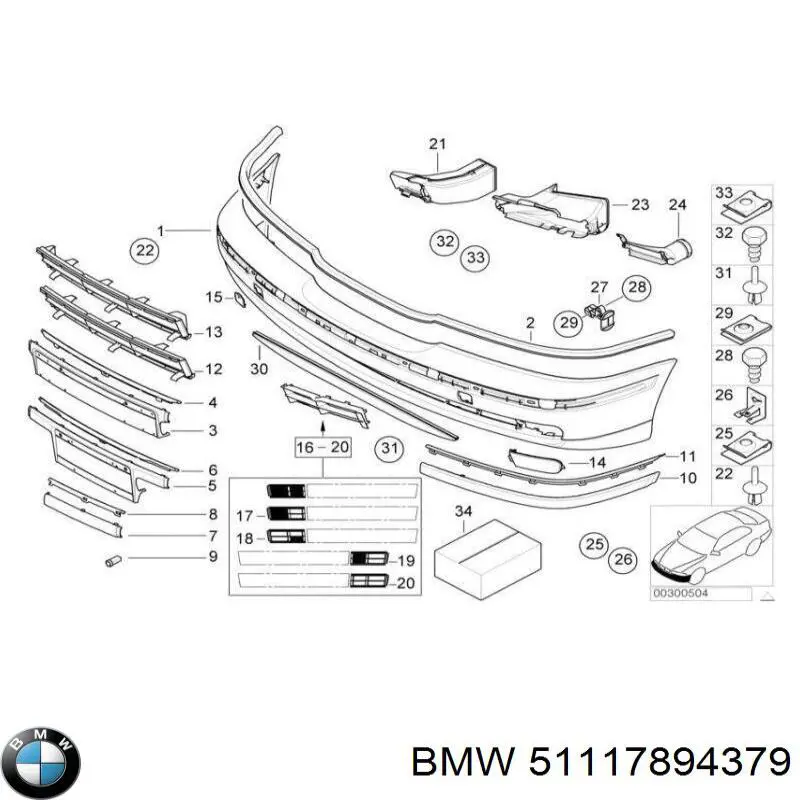 Comprar 51117894379 BMW Defensa delantera