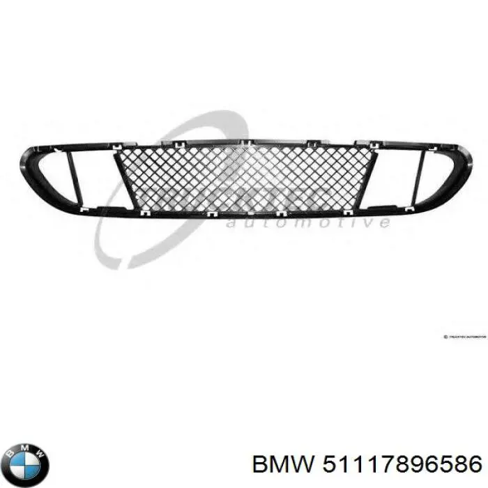 51117896586 BMW rejilla de ventilación, parachoques trasero, central