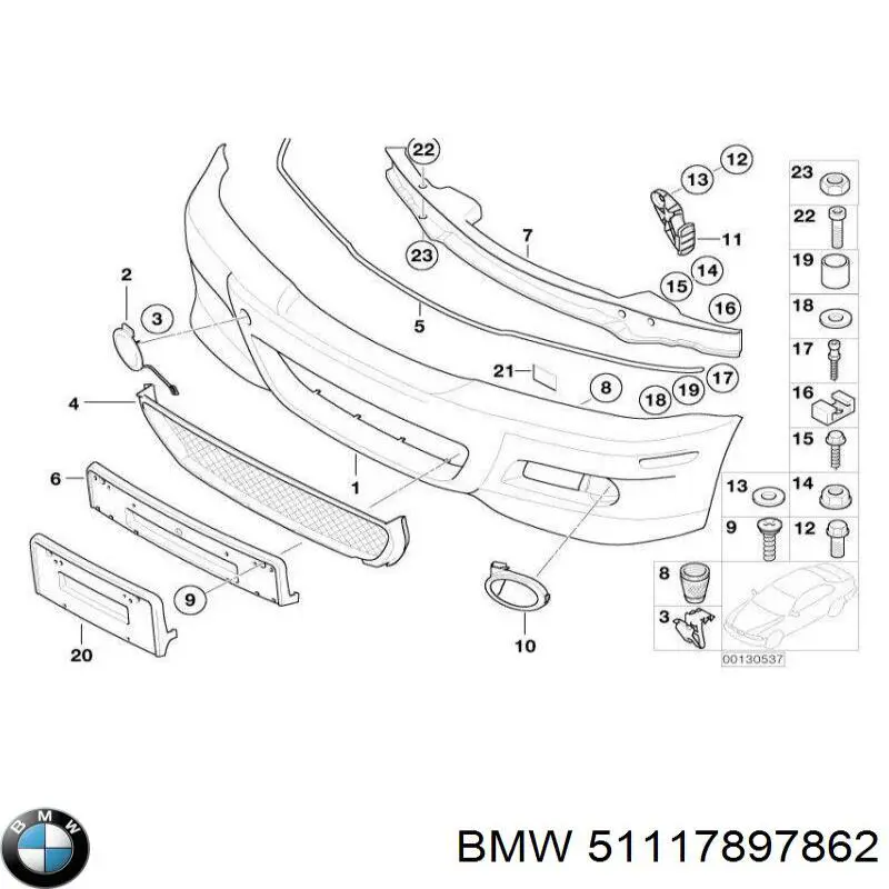 51117895950 BMW paragolpes delantero
