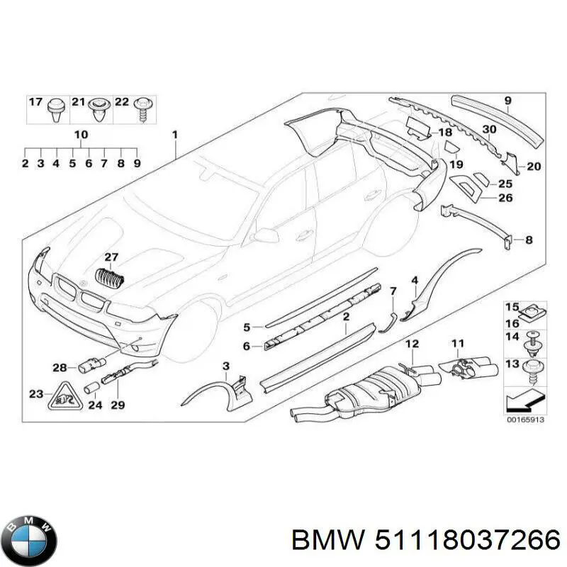 51118037266 BMW paragolpes delantero