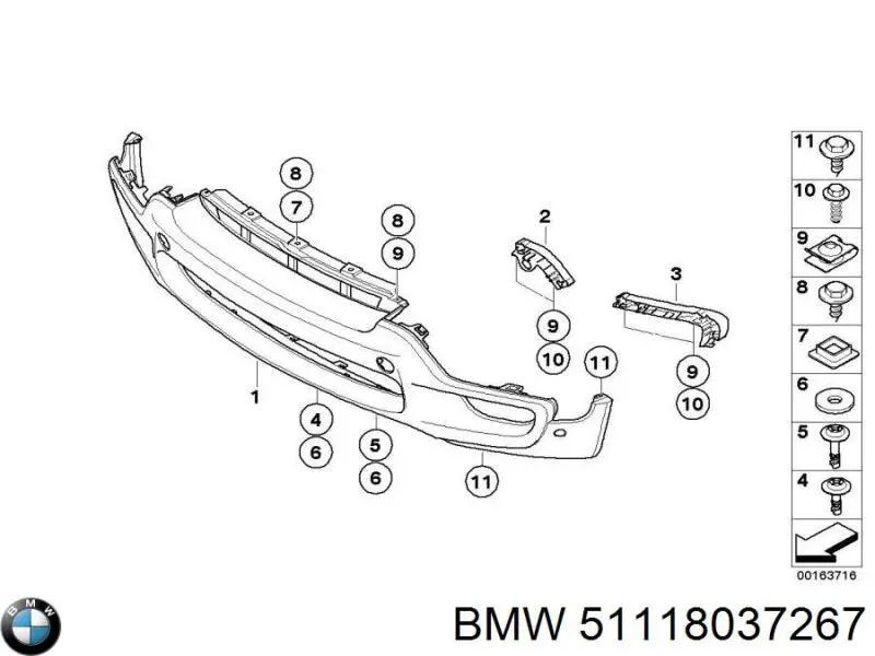 Parachoques delantero BMW 51118037267 precio, desde 1183,39 EUR