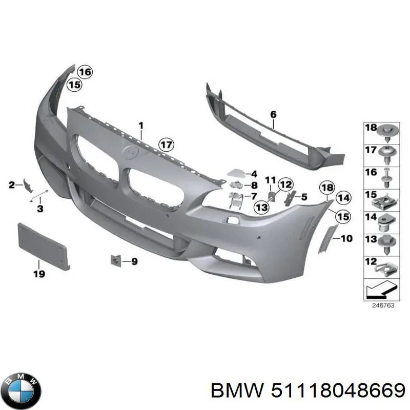 51118048669 BMW parachoques delantero