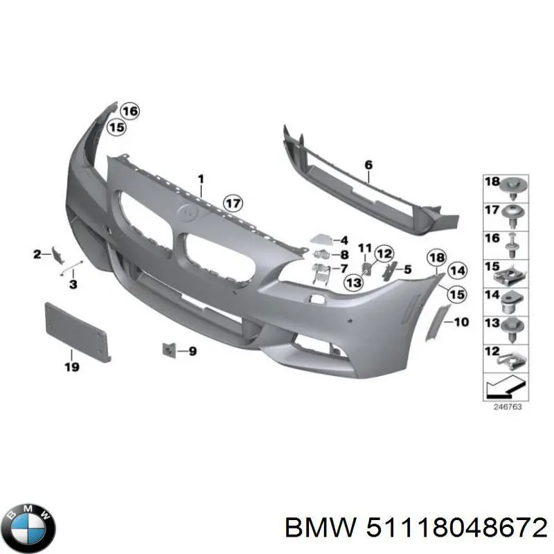 51118048672 BMW parachoques delantero