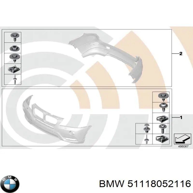 51118052116 BMW parachoques delantero