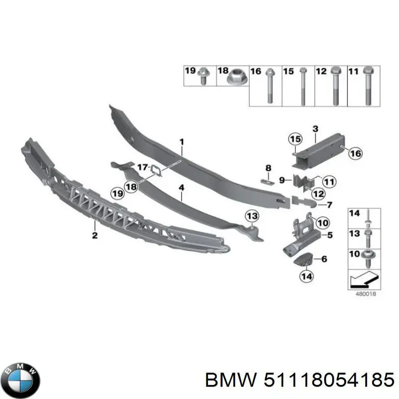 Absorbedor del parachoques delantero BMW 51118054185 precio, desde 58,90 EUR