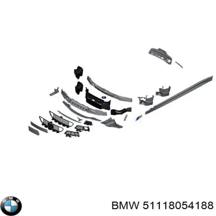 Refuerzo parachoque delantero 51118054188 BMW