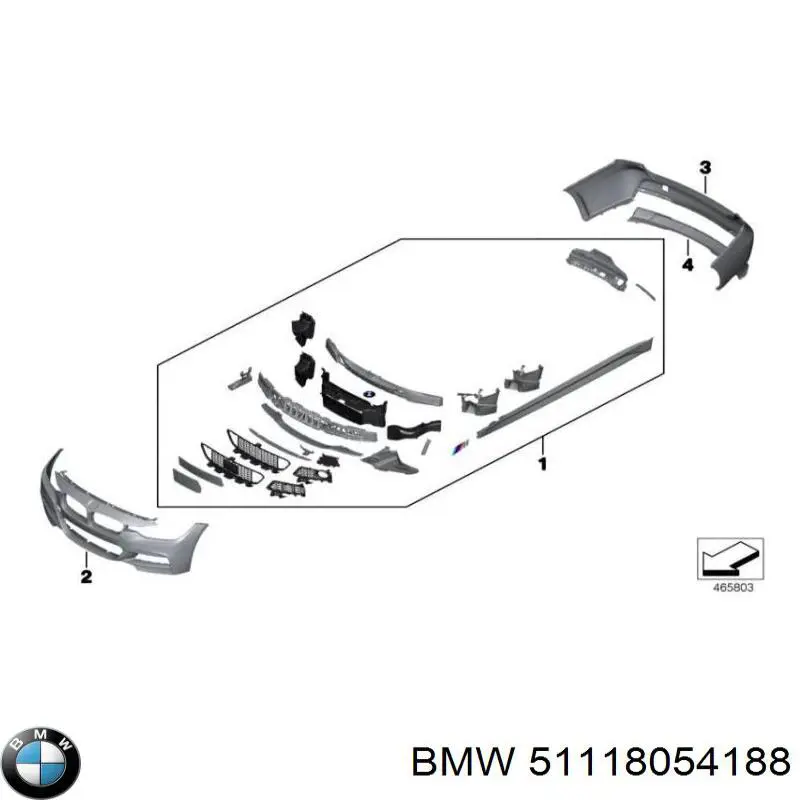 Comprar 51118054188 BMW Refuerzo parachoque delantero