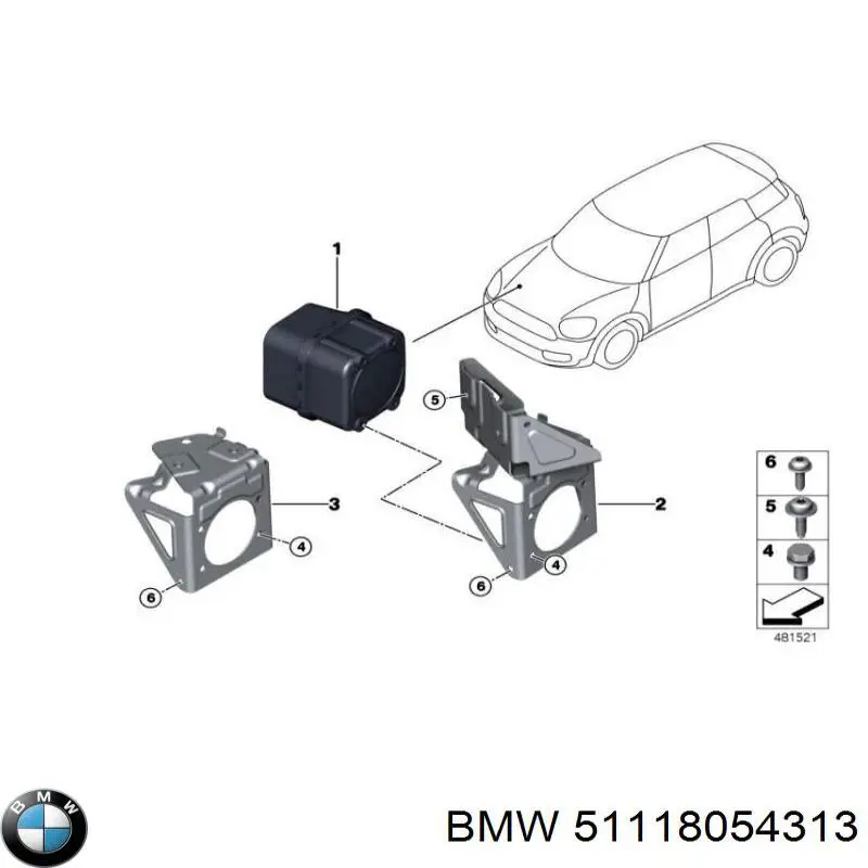 51118054313 BMW Soporte del refuerzo del parachoques delantero
