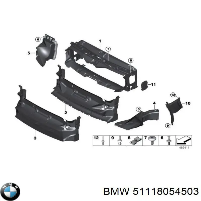 51118054503 BMW rejilla de ventilación, parachoques delantero, inferior