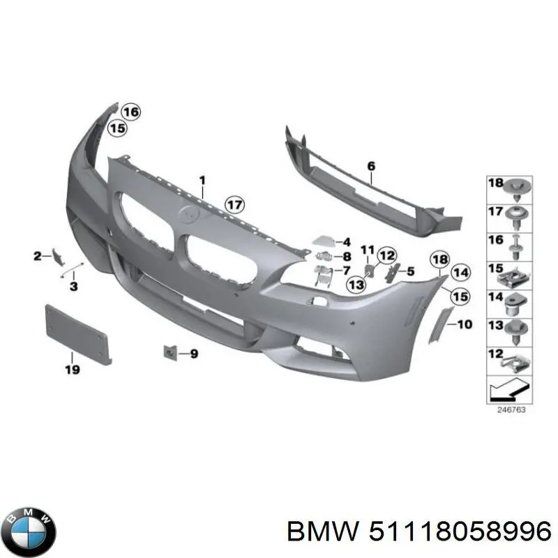 51118058996 BMW parachoques delantero