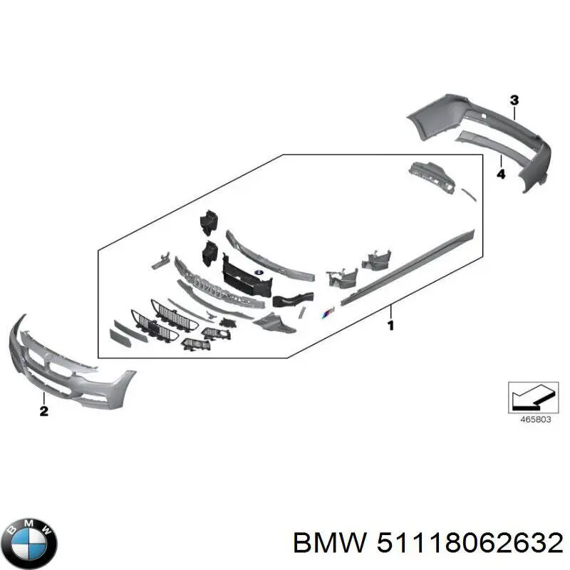 Tapa de rejilla de faro antiniebla delantero derecho BMW 51118062632 precio, desde 47,64 EUR