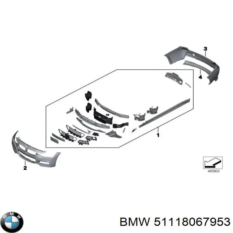 51118056563 BMW parachoques delantero