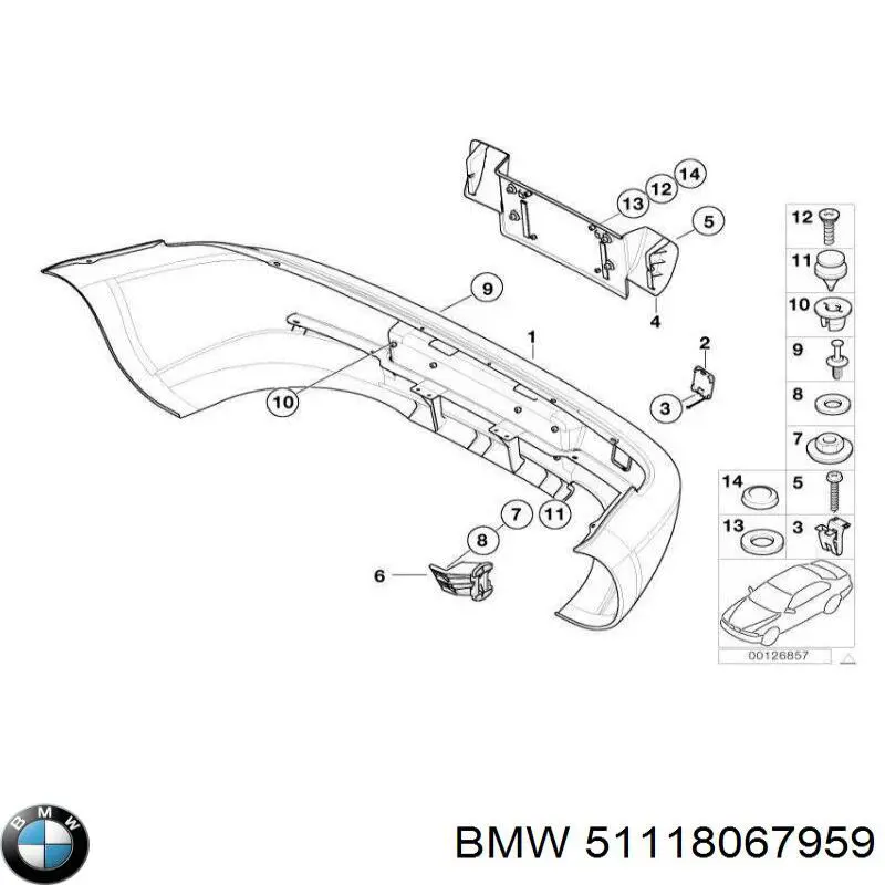 51118060259 BMW parachoques delantero