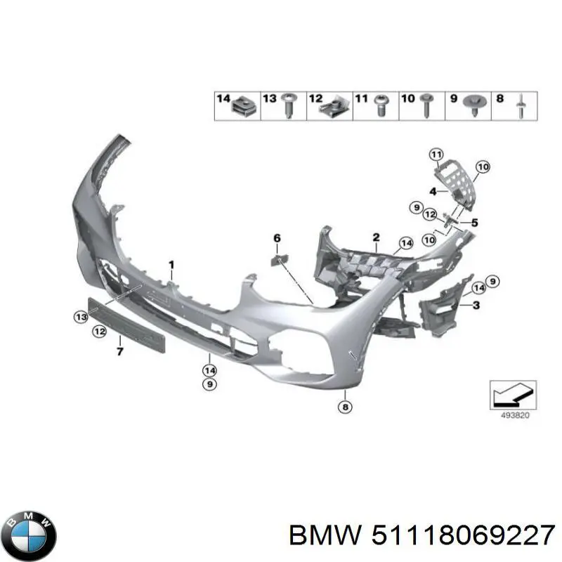 Comprar 51118069227 BMW Soporte de fijación de faro antiniebla izquierdo