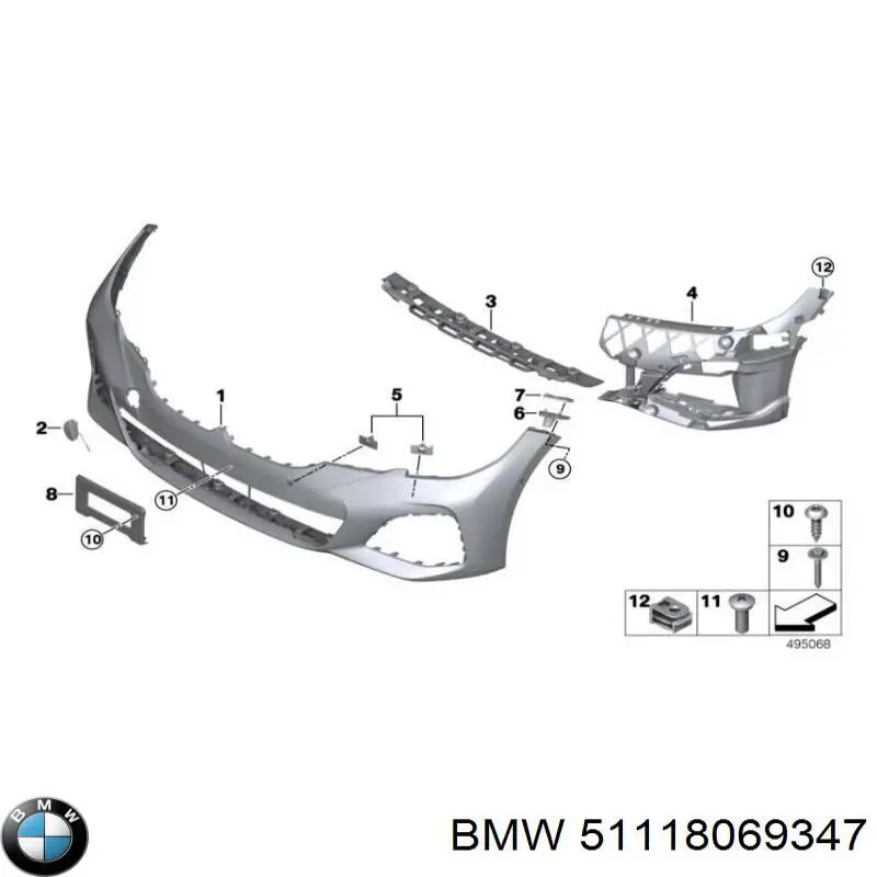 Soporte de parachoques delantero izquierdo BMW 51118069347 precio, desde 26,48 EUR