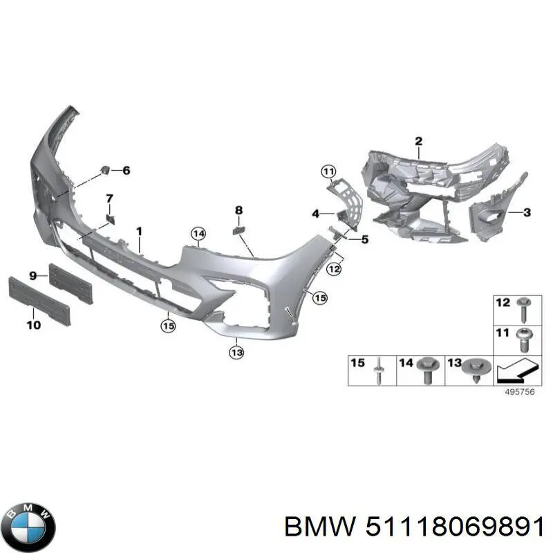 Soporte de fijación de faro antiniebla izquierdo BMW 51118069891 precio, desde 143,52 EUR