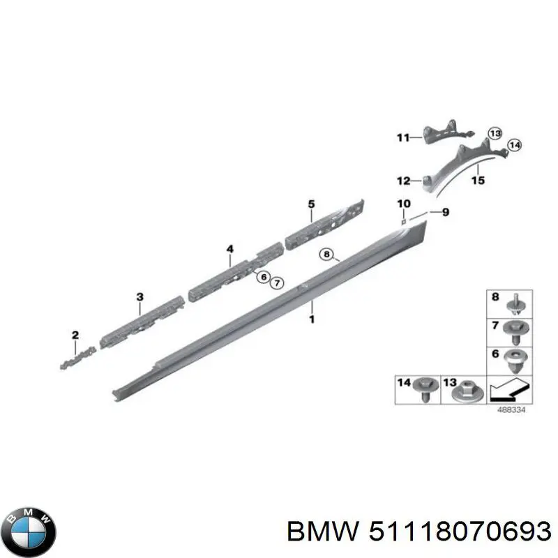 Comprar 51118070693 BMW Absorbedor del parachoques delantero