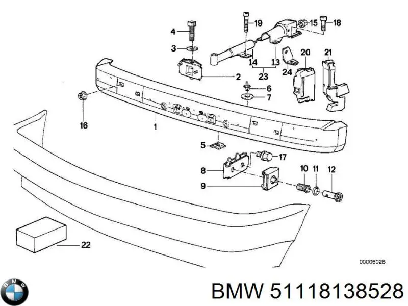 Soporte del refuerzo del parachoques delantero BMW 51118138528 precio, desde 196,17 EUR