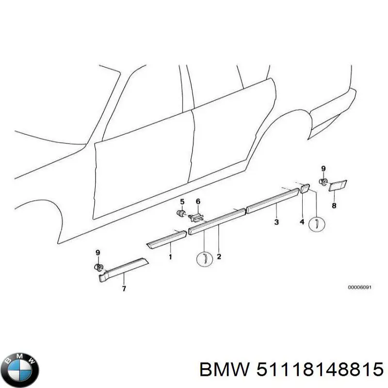 Moldura izquierda del parachoques delantero BMW 51118148815 precio, desde 15,12 EUR