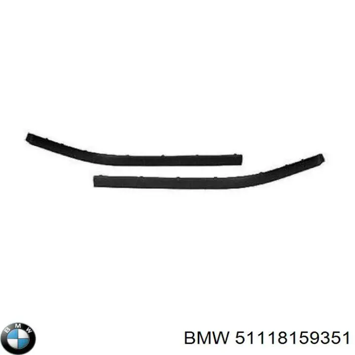 Listón embellecedor/protector, parachoque delantero izquierdo para BMW 5 (E39)