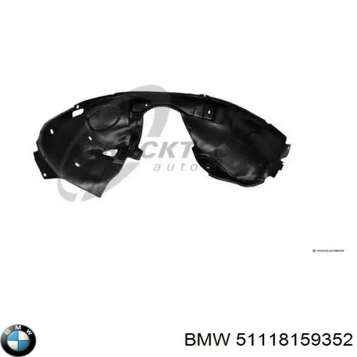 51118159352 BMW listón embellecedor/protector, parachoques delantero derecho