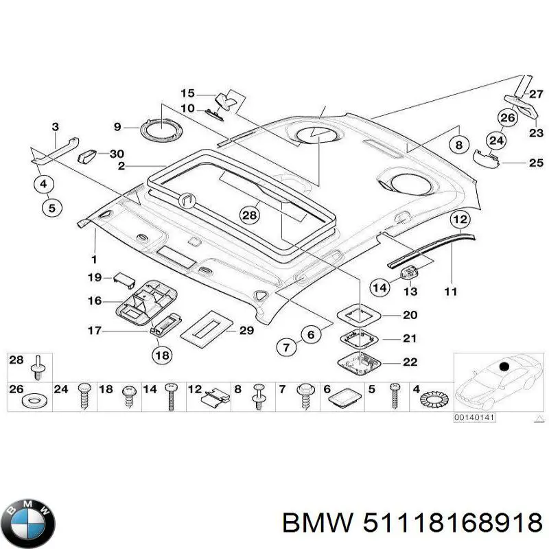 Rejilla de ventilación, parachoques trasero, derecha para BMW 5 (E34)