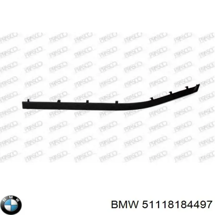 Moldura izquierda del parachoques delantero BMW 51118184497 precio, desde 12,54 EUR