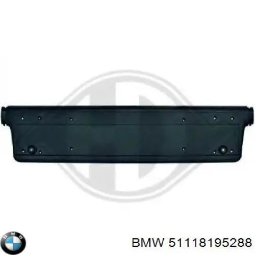 51118195288 BMW soporte de matricula delantera