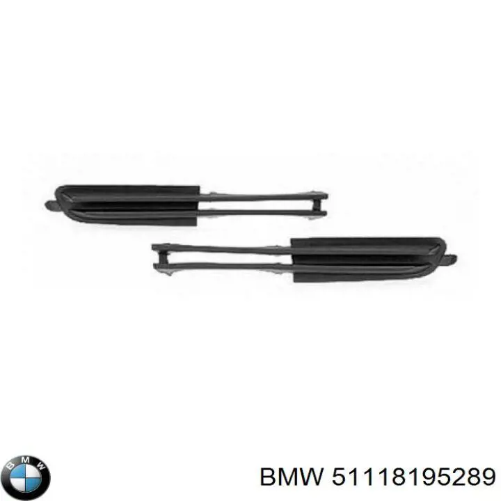 Listón embellecedor/protector, parachoque delantero izquierdo para BMW 3 (E46)