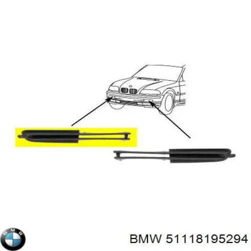 Rejilla de luz antiniebla delantera derecha para BMW 3 (E46)