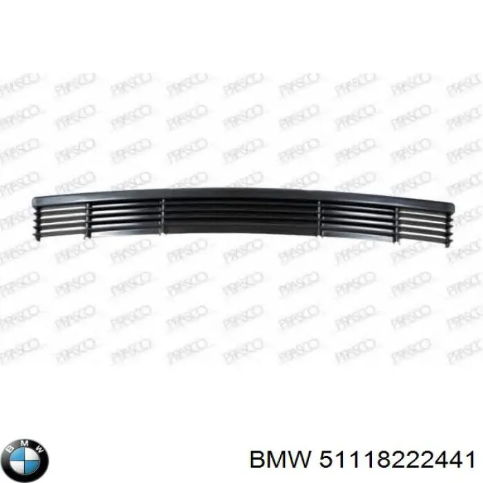 Rejilla de ventilación, parachoques delantero, central para BMW 3 (E36)