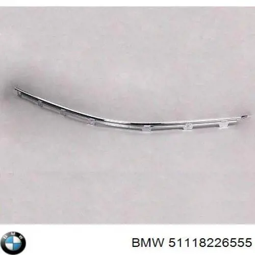 51118226555 BMW moldura de parachoques delantero izquierdo