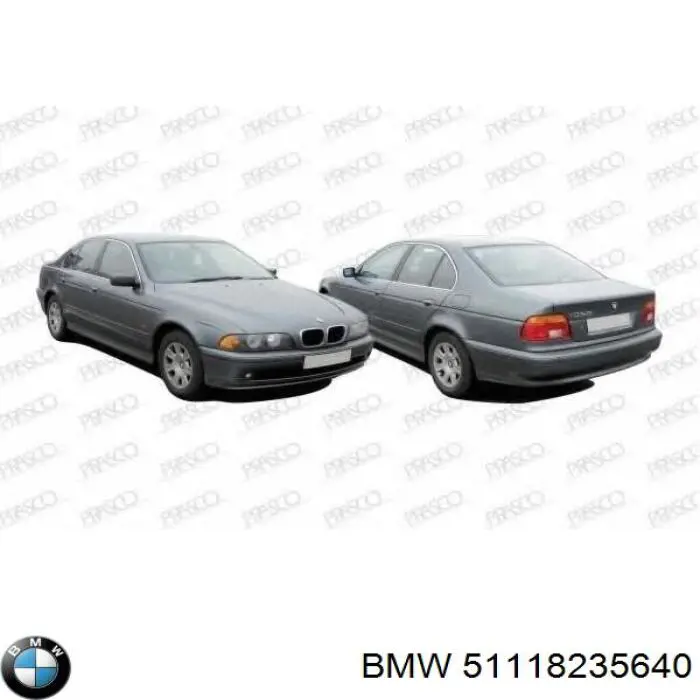 Comprar 51118235640 BMW Rejilla derecha del parachoques delantero