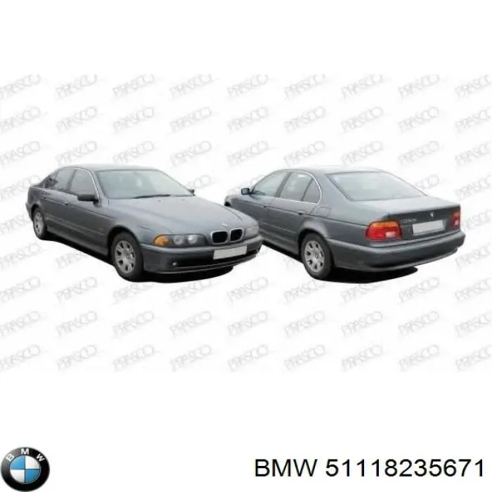 Rejilla de ventilación, paragolpes delantero, central BMW 51118235671 precio, desde 16,48 EUR