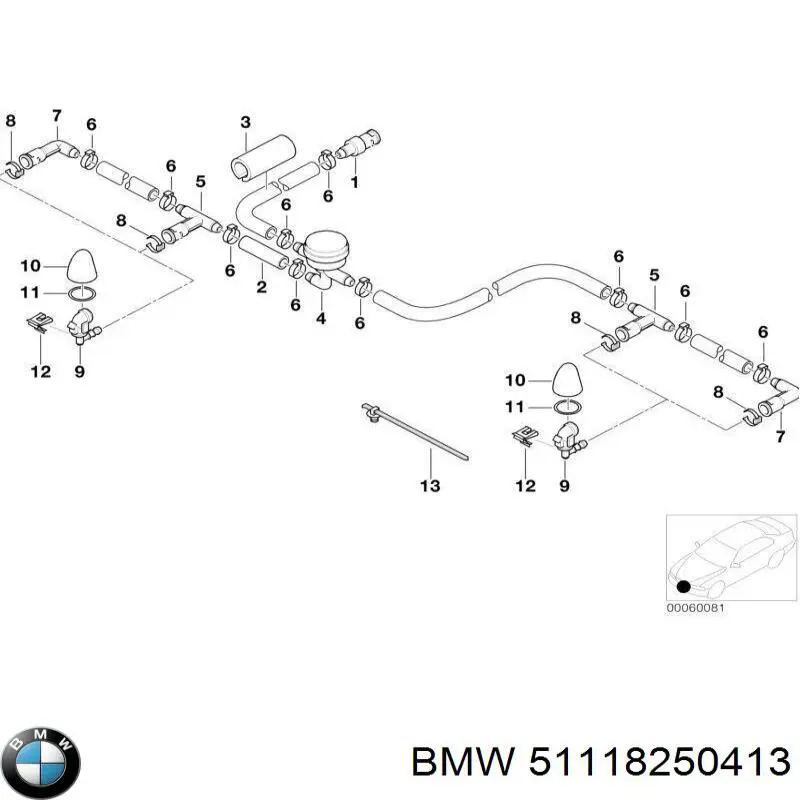 Comprar 51118250413 BMW Tapa del gancho de remolque del parachoques delantero izquierdo