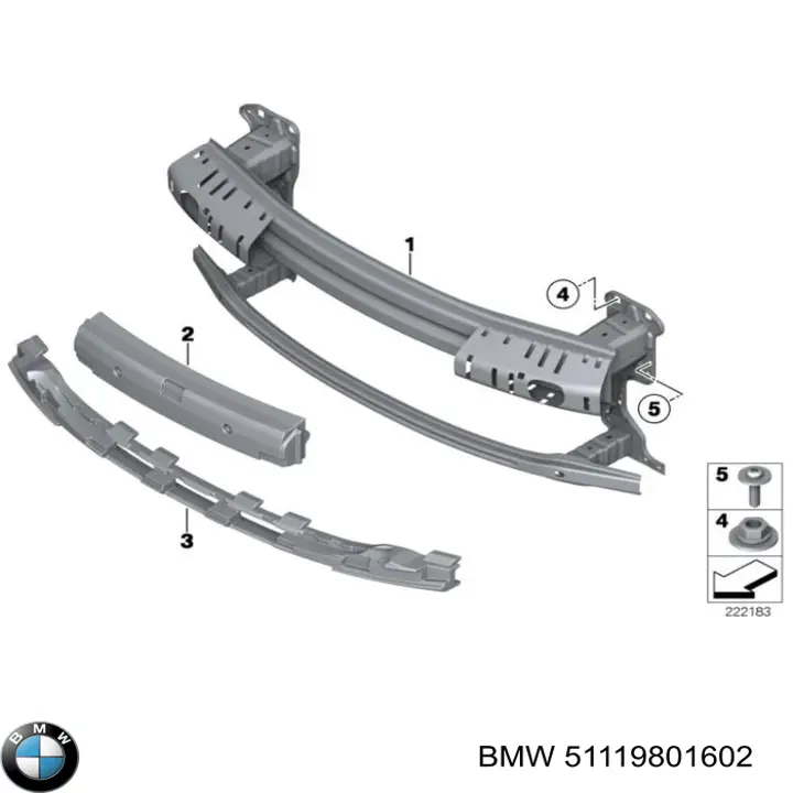Absorbedor del parachoques delantero BMW 51119801602 precio, desde 51,76 EUR