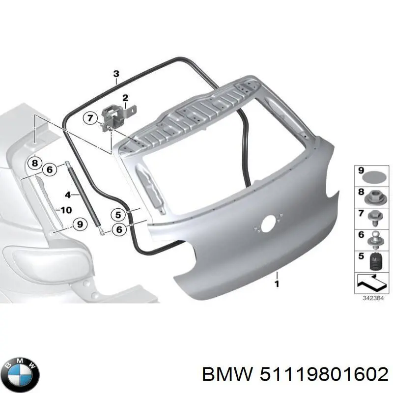 51119801602 BMW Absorbedor del parachoques delantero