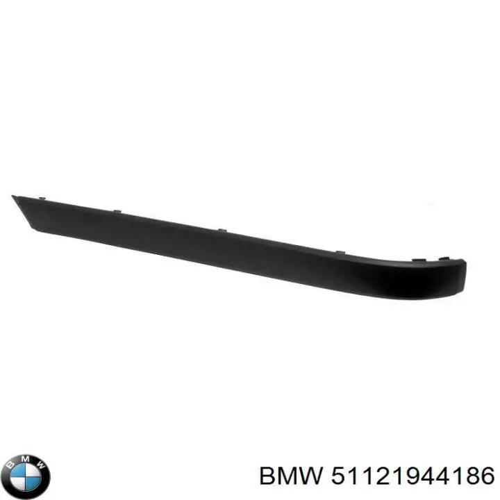 51121944186 BMW moldura de parachoques trasero derecho
