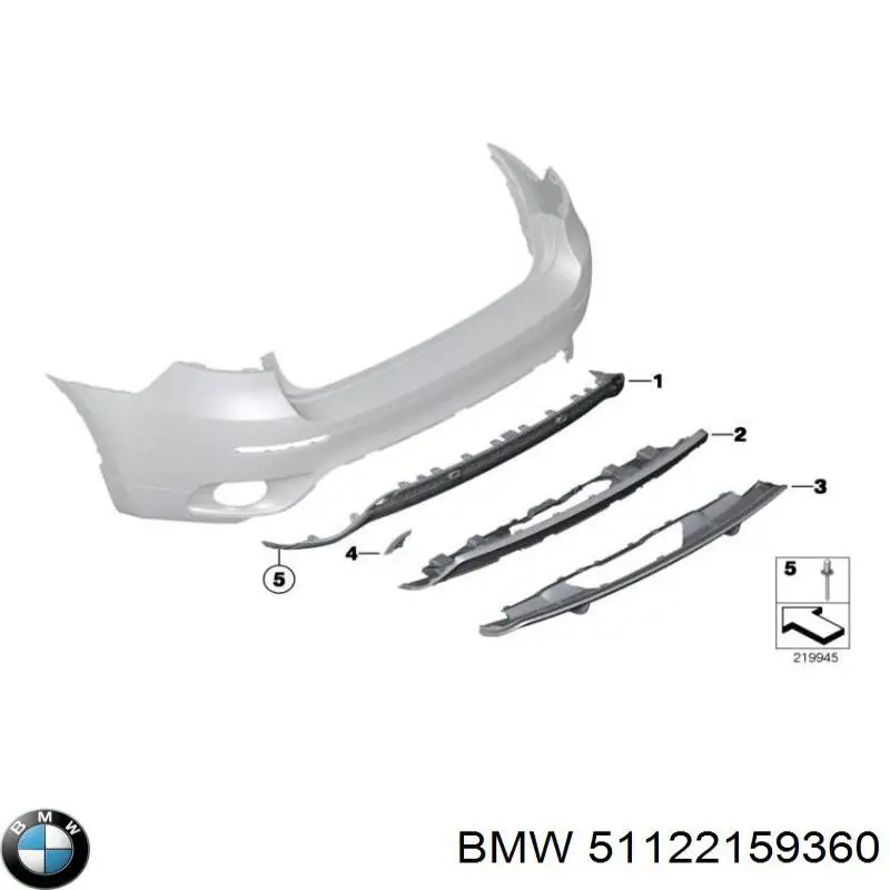 51122159360 BMW parachoques trasero, parte inferior