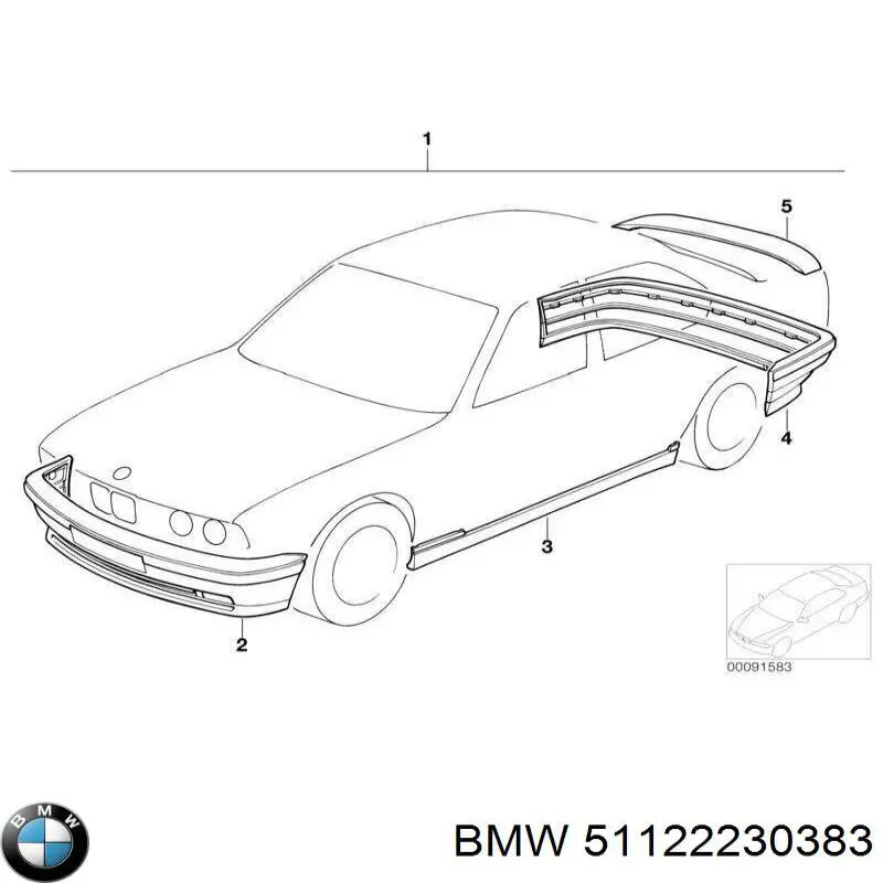 Paragolpes BMW 51122230383 precio, desde 1203,71 EUR