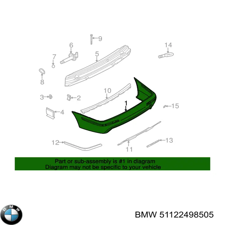 Paragolpes BMW 51122498505 precio, desde 188,76 EUR