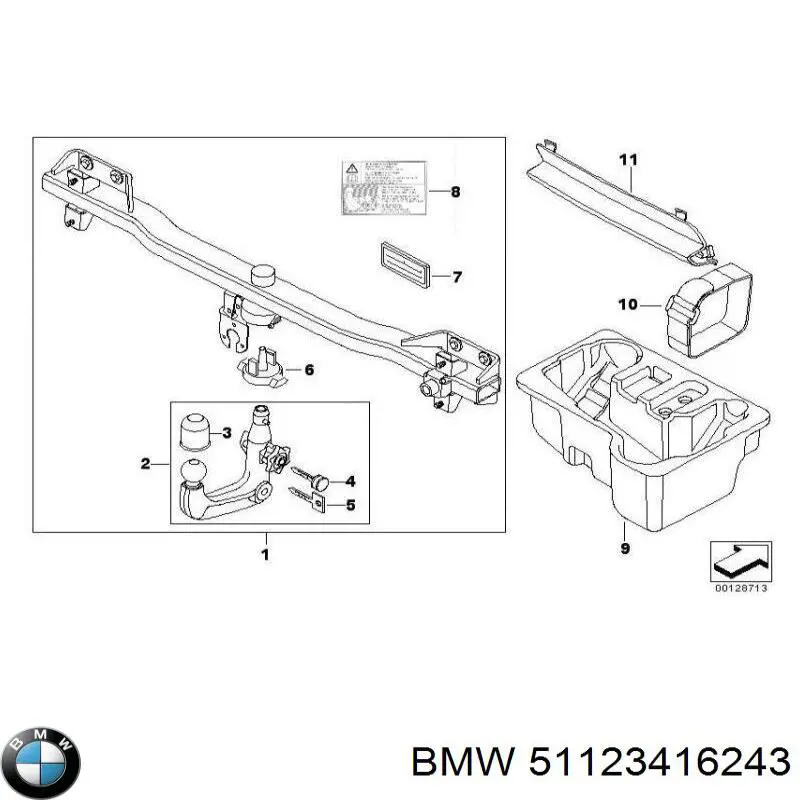 Tapa cubre gancho de remolque para parachoques delantera BMW 51123416243 precio, desde 28,90 EUR