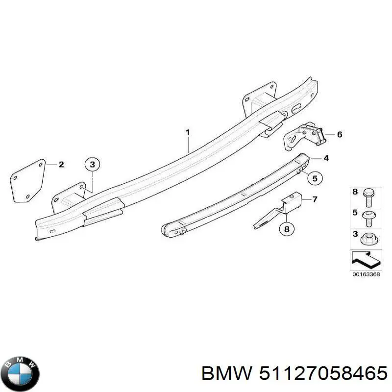  Refuerzo parachoques trasero BMW 1 
