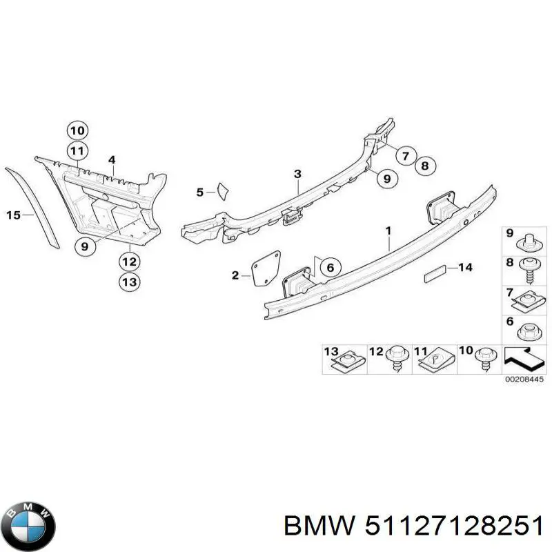 Refuerzo paragolpes trasero para BMW 3 (E92)